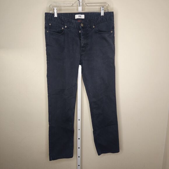 Spoke Fives Build A Chino Jean Blackish Blue Button Fly Waist 32 - Picture 1 of 13